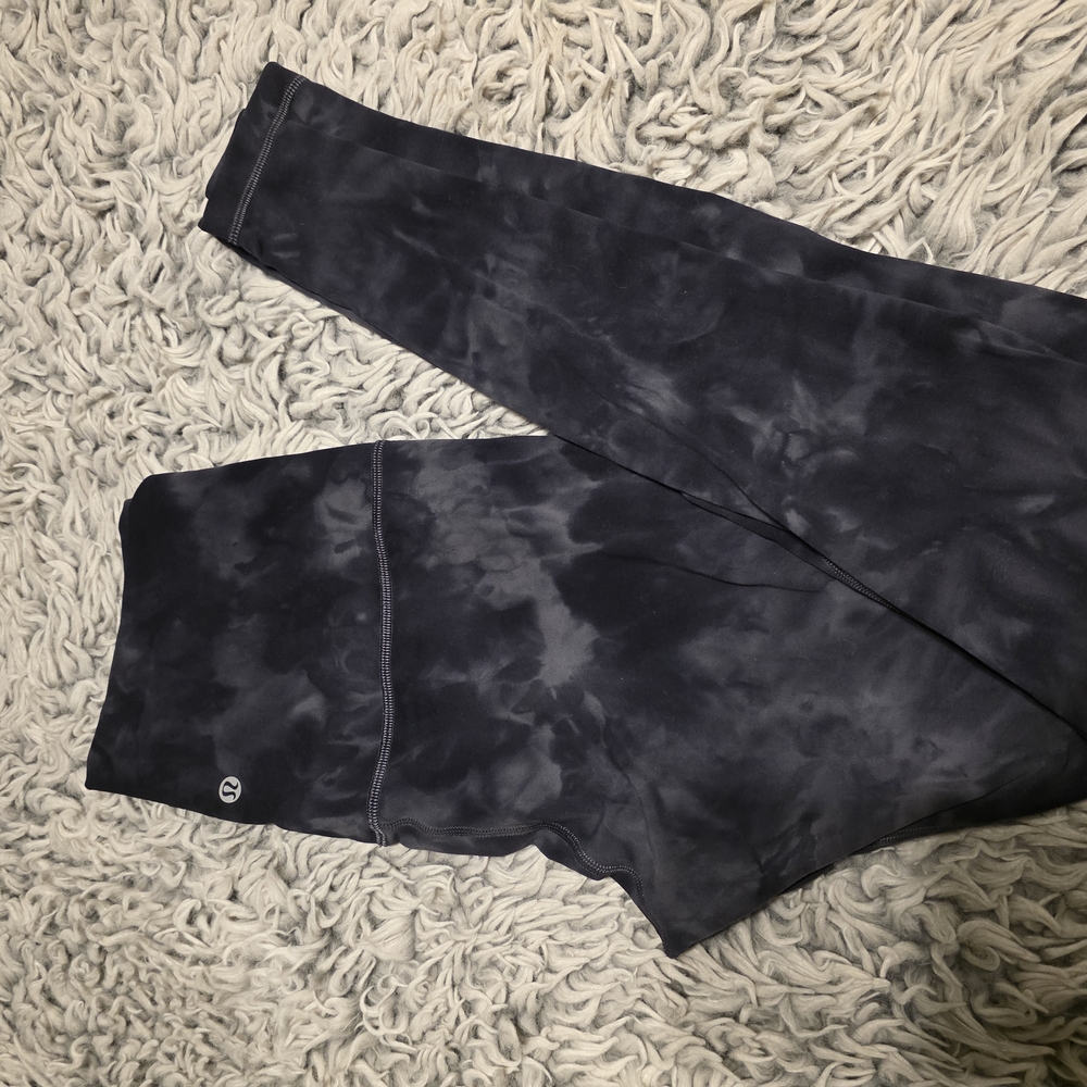 lululemon athletica Black Tie-Dye Leggings